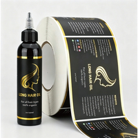 Etiquetas de Embalaje de Champú de Vinilo Impermeable con Lámina Dorada, Etiquetas Personalizadas para Botellas de Cosméticos para el Cuidado de la Piel, Adhesivos con Logotipo Impreso
