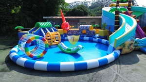 Parque Acuático Inflable de Múltiples Niveles con Toboganes y Obstáculos, Diversión y Aventura para Todas las Edades - Product Image 2