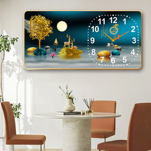 <span class=keywords><strong>Orologio</strong></span> <span class=keywords><strong>da</strong></span> Parete di Lusso per Soggiorno con Funzione Silenziosa, Cornice in PVC, Forma Rettangolare, Angoli Arrotondati, <span class=keywords><strong>Design</strong></span> Semplice, Movimento al Quarzo - Product Image 3