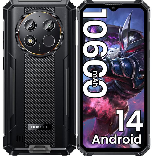 For WP28E IP68/IP69K Waterproof Rugged Smartphone Android 14 FHD 6.5" LCD Octa Core 13MP Camera Fingerprint 4G/5G Gaming