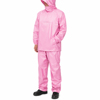 Ensemble uniforme de travail en fibre de polyester imperméable, coupe-vent et antibactérien à capuche pour le personnel de livraison et d'assainissement en extérieur avec poignets élastiques