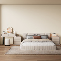 Table de maquillage multifonctionnelle rétractable en bois massif, style moderne et luxueux, avec armoire à trois tiroirs tout-en-un pour chambre à coucher de petite taille