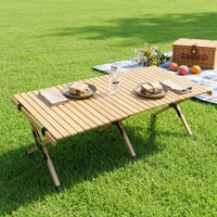 Table de pique-nique en bois de hêtre Portable, plateau pliable, pour enfants, pique-nique, extérieur, offre spéciale
