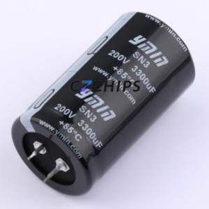 Condensateur électrolytique en aluminium à encliquetage SN32D332MNNAS09S2, composant traversant (THT), D35xL60mm 3300uF 20% 200V - Product Image 1