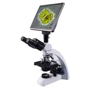 NK-60TLCD Тринокулярный цифровой Биологический микроскоп с 9,7 дюймов ЖК-экран Встроенный 5.0MP камера, с ЖК-дисплеем соединение по изготовлению микроскопов