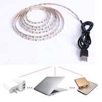 DC5V USB Luces Led bande lumineuse 2835 rétro-éclairage Flexible IP65 étanche TV éclairage de fond avec adhésif pour armoire de plafond