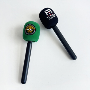 Filtro antipop con logo personalizado, cubierta de esponja para micrófono, protector contra el viento, tapa de espuma con logo para entrevistas, compatible con DJI/<span class=keywords><strong>MOMA</strong></span>/RODE Wireless GO II - Product Image 3
