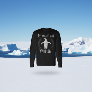 Camiseta de manga larga con diseño de pingüino, diseño Unisex para adultos, talla unisex - Product Image 1