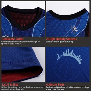 Unique design China (Jiu Jiu), sublimation sports reversible basketball jerseys - Product Image 4
