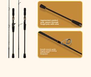Canne à pêche en carbone en gros, poignée EVA, pêche en mer, action rapide, légère, ton doux, 121 cm, canne pliable - Product Image 1