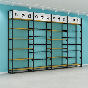 Miniso Shelf <strong>Display</strong> Racks Retail Store Floor Standing Metal Shelves Backless <strong>Display</strong> Stand - Product Image 2