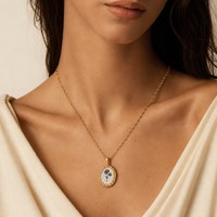 WANQI Nouvelle Collection 2026 Bijoux Fleur de Naissance Collier Pendentif Fleur du Mois en Acier Inoxydable Plaqué Or 18K pour Femme