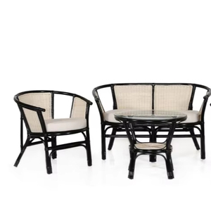 Juego de mesa de silla de ratán hecho a mano RODEO, diseño elegante de madera para sala de estar, característica Modular para muebles para el hogar - Product Image 1