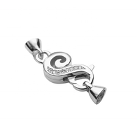 Fermoirs de bijoux en argent 925 plaqué or 14 carats avec zircon en forme de cœur, prix usine, pour colliers et bracelets DIY en perles, pour la fabrication de bijoux