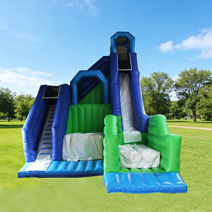 WINSUN Toboggan Gonflable Double Plateforme pour Adultes et Enfants, Toboggan Gonflable à Double Voie pour Fêtes - Product Image 1