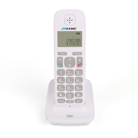 Telepon DECT Digital Tanpa Kabel Berkualitas Tinggi Warna Putih untuk Kantor dan Rumah