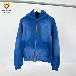 Vintage Washed 100% Cotton Heavyweight Loose Fit Streetwear Casual Oversized Sweatshirt Unisex Urban Fashion Custom Hoodie - Product Image 4