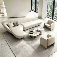 Ensemble de canapés en cuir italien moderne et minimaliste pour bureaux, réceptions d'entreprise, hôtels, hôpitaux, espaces résidentiels, salles de séjour