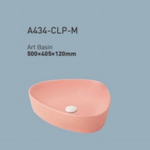 Lavabo Redondo de Encimera con Acabado Mate, 430x430x130mm, Sin Orificio para Grifo, para Baño y Hotel - Product Image 2
