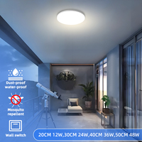 2025 plafonniers à la maison modernes nordiques couverture acrylique Ultra-mince lumen élevé LED métal de base à intensité variable IP66 évalué 3000K-6000K couleur