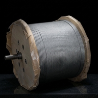 Câble en acier galvanisé 6x19 avec âme en fibre pour la levée de charges par grues, les applications de construction et industrielles