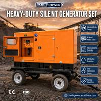 Générateurs diesel mobiles silencieux sur remorque 12KW 15KW 50-80KW 100KW 125KW triphasés à faible consommation de carburant 50Hz60Hz 220V