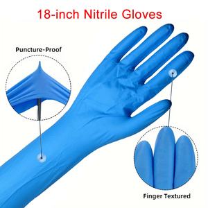 Sarung tangan pemeriksaan medis sarung tangan nitril bedah Gynaecological bebas lateks atas siku - Product Image 4