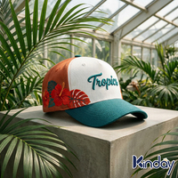 Casquette de baseball unisexe ajustable tendance et sportive pour femme, motif floral botanique jungle, couleur rouille forêt sombre, vente en gros sur mesure