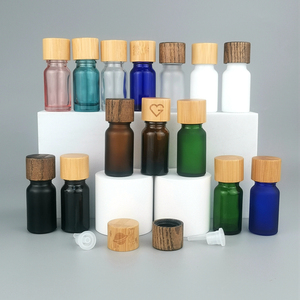 Bouchon en bambou <span class=keywords><strong>18</strong></span> mm Bouchon à vis en bambou Bouchon en bois avec réducteur d'orifice de prise de gouttes pour emballage cosmétique - Product Image 6
