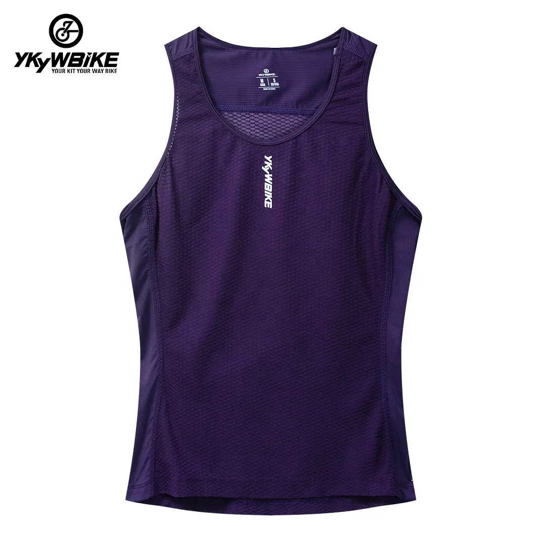 YKYWBIKE Cycling Underwear Women's Team Base Layer Cycling Reflective Vest Undershirt Quick Dry Elastic Vest Road Bike Jersey