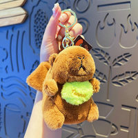 Porte-clés en peluche Capybara articulé avec ailes mobiles, pendentif pour téléphone portable, figurine à suspendre