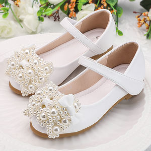 أحذية رسمية للأطفال مزينة بالخرز وفيونكة، أحذية أميرات وفتيات الزهور، مناسبة لحفلات أعياد الميلاد والعروض - Product Image 6