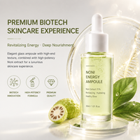 Sérum Visage à l'Extrait de Noni de Haute Qualité, Huile de Romarin, Acide Hyaluronique, Hydratant, Antioxydant, Anti-Âge, Essence Éclaircissante pour la Peau