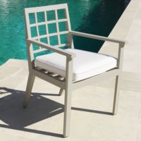 Ensemble de meubles de jardin de haute qualité pour restaurant, terrasse extérieure, 6 chaises, tables en aluminium