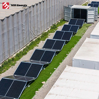 Système de panneaux solaires photovoltaïques mobiles pliables tout-en-un pour conteneur de 20 à 40 pieds - 40KW 80KW 100KW 215KW Hors réseau/Hybride