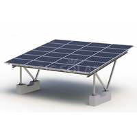 Kit de carport solaire en alliage d'aluminium en forme de W pour une utilisation extérieure imperméable, système de supports de montage photovoltaïque