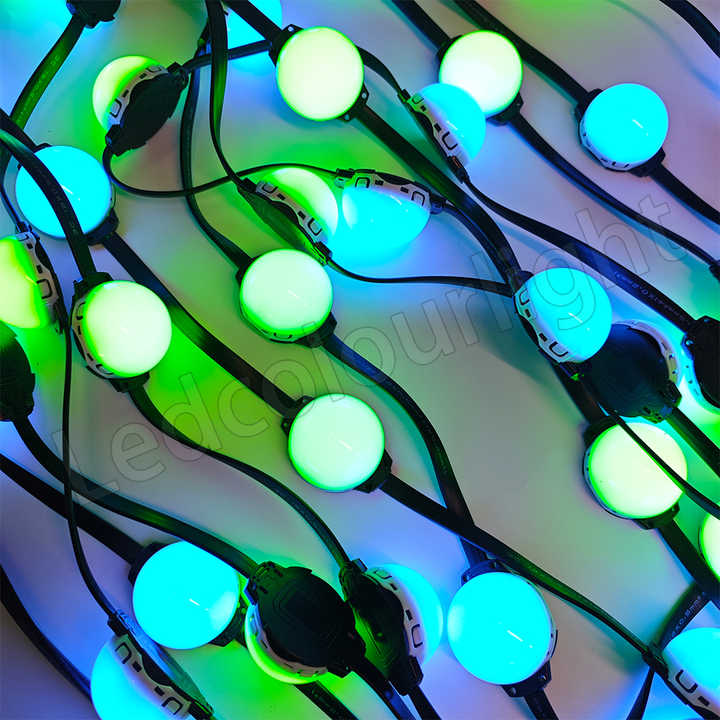 50MM RGB Milky LED Point Light DMX Control Decor Pixel LED Light ...