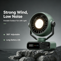 Nuevo Ventilador Portátil de 20000mAh para Camping y Escritorio, Recargable, con Control Remoto, Sin Aspas, 43 Horas de Funcionamiento, Banco de Energía, Luz Nocturna