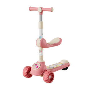 Trottinette Enfant 3-en-1 avec Musique et Lumières, Roues Clignotantes en PU, Siège, pour Garçons et Filles, Âge 3+, Approvisionnement Direct Usine - Product Image 3