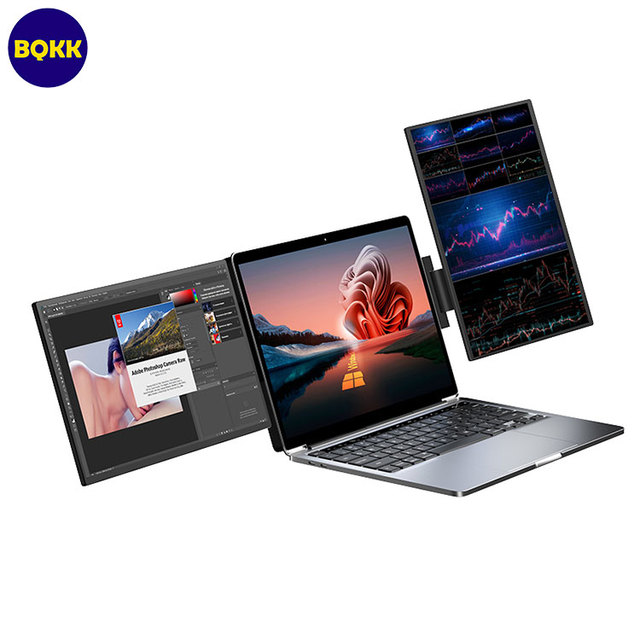 Portable Monitor 13.3" Laptop Screen Extender 1 Cable Connect Three Monitor LCD Multi Screen Computer Portable Monitor