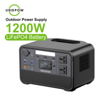 Vente directe d'usine, station d'alimentation portable LiFePO4 700W 1200W, générateur d'énergie solaire domestique 110V/230V, système de stockage d'énergie
