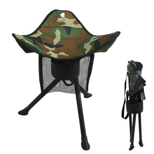 Silla de Pesca Plegable GeerToo, de Aluminio y Oxford, Camuflaje, Portátil, con Trípode, para Acampar al Aire Libre, 36x36x40cm - Product Image 1