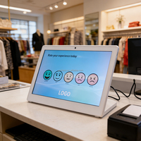 Dispositivo de Satisfacción del Cliente Smileyrate Happy or Not para Mostrador, Sistema de Calificación de Calidad de Servicio de 10.1 Pulgadas con Software