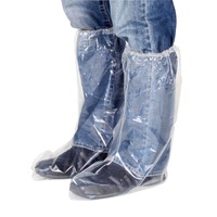 Couvre-botte rétractable en plastique imperméable à l'eau Couvre-chaussures de pluie à bande élastique pour outils et accessoires de nettoyage ménager