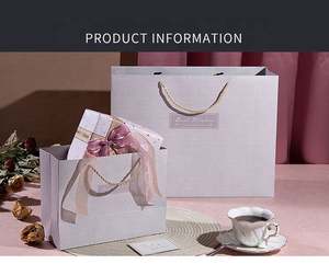 Sacs en papier personnalisés de petite et grande taille, sacs d'emballage en carton blanc de luxe, vente en gros - Product Image 3