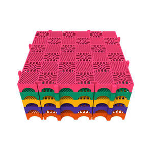 Baldosas <span class=keywords><strong>de</strong></span> Suelo Encajables <span class=keywords><strong>de</strong></span> Polipropileno <span class=keywords><strong>de</strong></span> 40x40x4cm, Elevadas, Antideslizantes e Impermeables para Uso en Interiores y Exteriores - Product Image 1