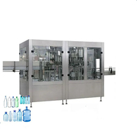 Machine de capsulage remplissante de rinçage d'eau de bouteille en plastique liquide automatique de 1 litre