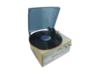 Radio rétro classique haut de gamme à remontage manuel, haut-parleur numérique CD électrique, gramophone antique, lecteur de disques vinyles 33/45/78 tours, USB/SD