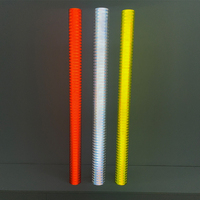 Feuille réfléchissante microprismatique fluorescente jaune-vert en PVC/PET, imprimable UV, autocollant de sécurité étanche pour signalisation routière