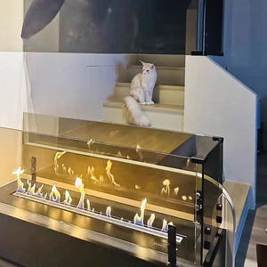 Chimenea <span class=keywords><strong>de</strong></span> <span class=keywords><strong>Bioetanol</strong></span> Moderna con Llamas Reales, Control Remoto, <span class=keywords><strong>de</strong></span> Acero para Sala <span class=keywords><strong>de</strong></span> Estar, en Oferta - Product Image 6